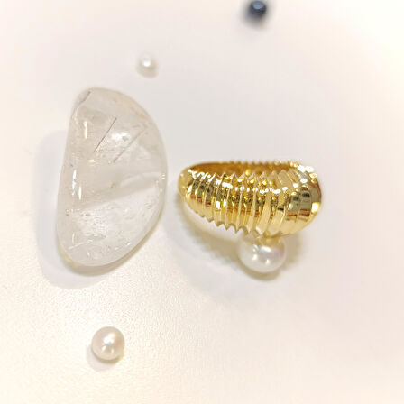 İstiridye Taşsız Yüzük 14 Ayar Altın HD VİDEOLU