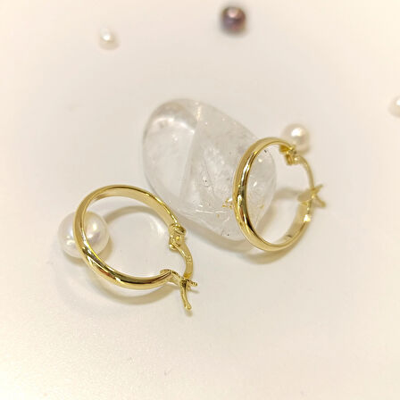 20mm Klasik Halka Küpe 14 Ayar Altın HD VİDEOLU