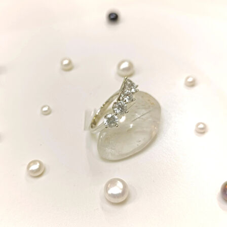 Beş Taş Yüzük 14 Ayar Altın HD VİDEOLU