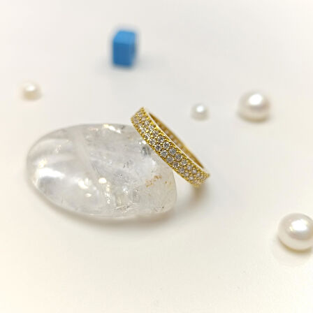 12 Ölçü Tam tur Taşlı Yüzük 14 Ayar Altın HD VİDEOLU