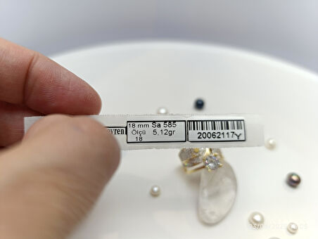 Bitişik Alyans Tek Taşlı Yüzük 14 Ayar Altın HD VİDEOLU