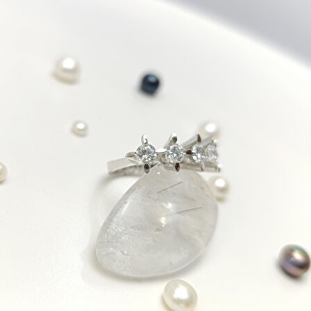 Beş Taş Yüzük 14 Ayar Altın HD VİDEOLU