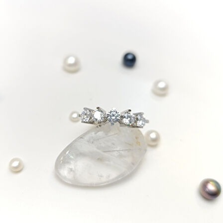 Beş Taş Yüzük 14 Ayar Altın HD VİDEOLU