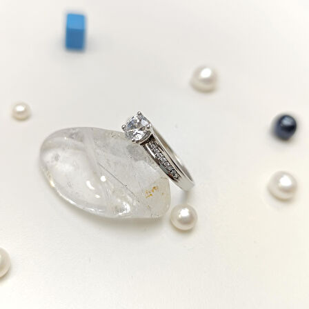 Tek Taş Yüzük 14 Ayar Altın HD VİDEOLU