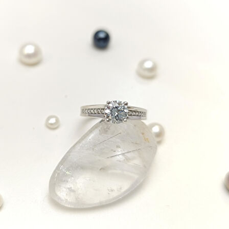 Tek Taş Yüzük 14 Ayar Altın HD VİDEOLU