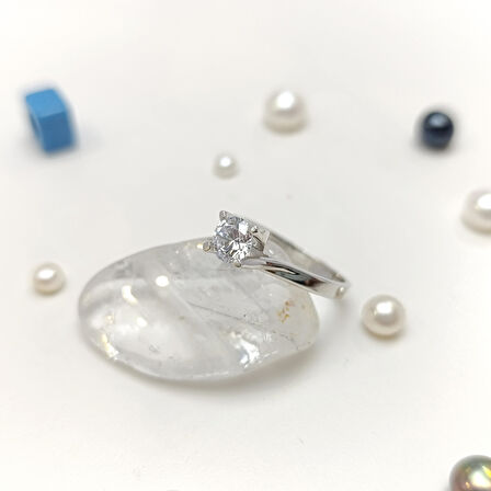 Tek Taş Yüzük 14 Ayar Altın HD VİDEOLU