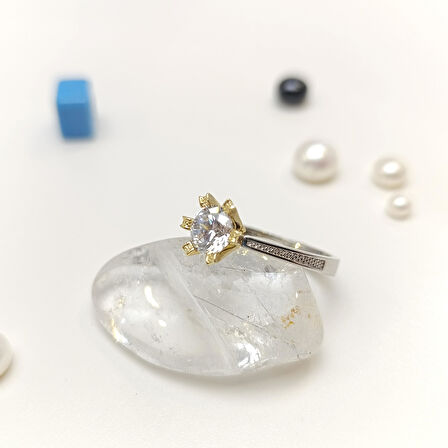 Tek Taş Yüzük 14 Ayar Altın HD VİDEOLU