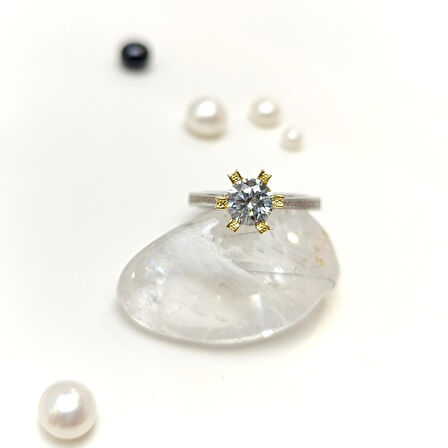 Tek Taş Yüzük 14 Ayar Altın HD VİDEOLU