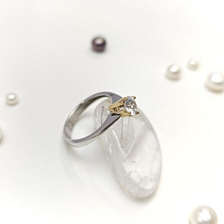 Tek Taş Yüzük 14 Ayar Altın HD VİDEOLU