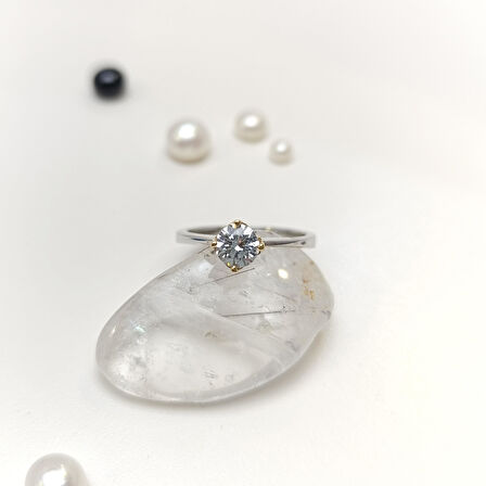 Tek Taş Yüzük 14 Ayar Altın HD VİDEOLU