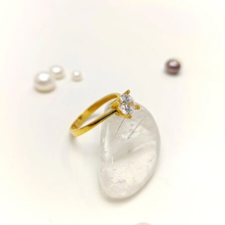 Tek Taş Yüzük 22 Ayar Altın HD VİDEOLU