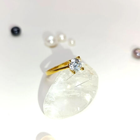 Tek Taş Yüzük 22 Ayar Altın HD VİDEOLU