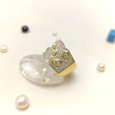 Taşlı Yüzük 14 Ayar Altın HD VİDEOLU