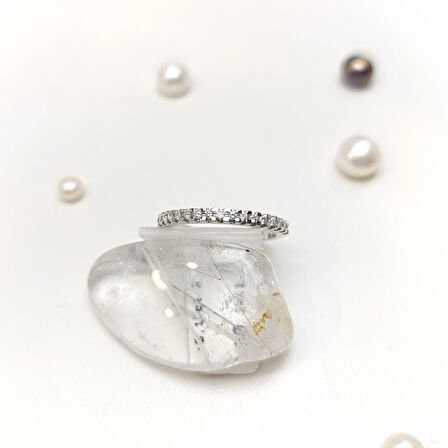 0.17ct Yarım Tur Pırlanta Taşlı Yüzük 14 Ayar Altın HD VİDEOLU