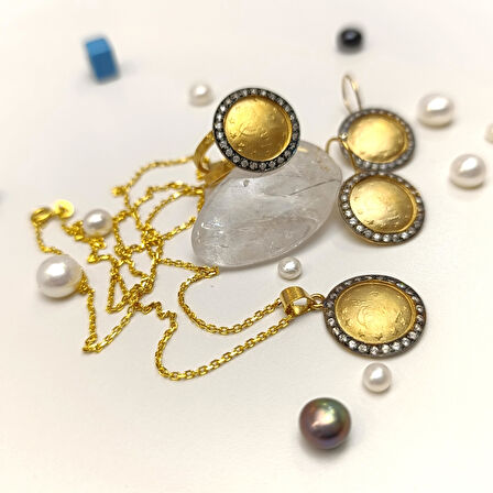 Otantik Tuğralı Set Takım 14 Ayar Altın HD VİDEOLU