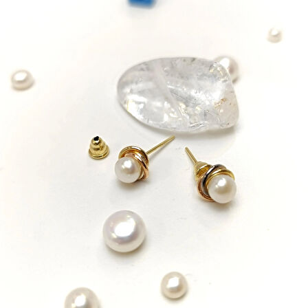 Olimpiyat Vidalı Küpe 14 Ayar Altın HD VİDEOLU