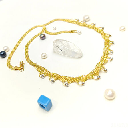 Dorika Toplu Gerdanlık Kolye 14 Ayar Altın HD VİDEOLU