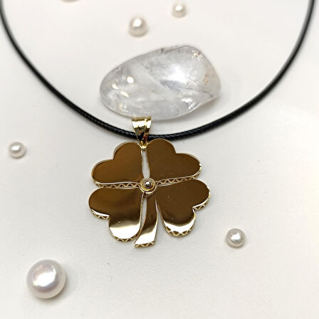 Yonca Kolye 14 Ayar Altın HD VİDEOLU