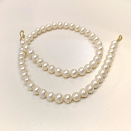 Gerçek İnci Antik Kilitli Gerdanlık Kolye 14 Ayar Altın HD VİDEOLU