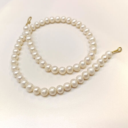 Gerçek İnci Antik Kilitli Gerdanlık Kolye 14 Ayar Altın HD VİDEOLU