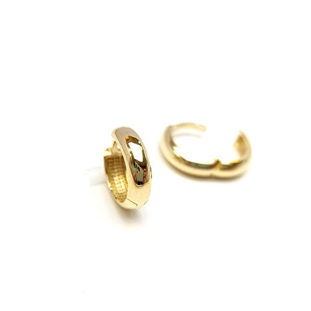 13mm Klasik Halka Küpe 14 Ayar Altın HD VİDEOLU