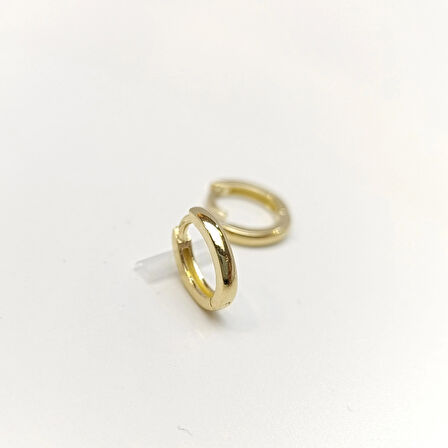 11.4mm Klasik Halka Küpe 14 Ayar Altın HD VİDEOLU