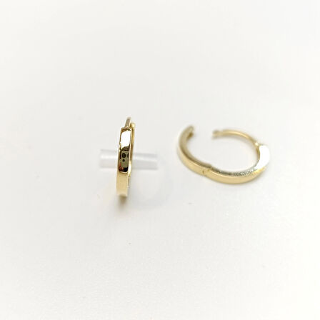 13.5mm Klasik Halka Küpe 14 Ayar Altın HD VİDEOLU