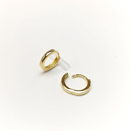 10mm Klasik Halka Küpe 14 Ayar Altın HD VİDEOLU