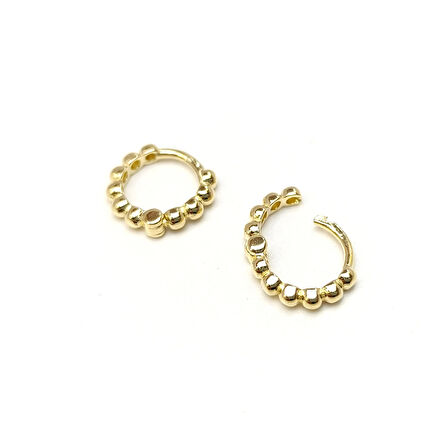 Güverseli Halka Küpe 14 Ayar Altın HD VİDEOLU