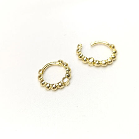 Güverseli Halka Küpe 14 Ayar Altın HD VİDEOLU