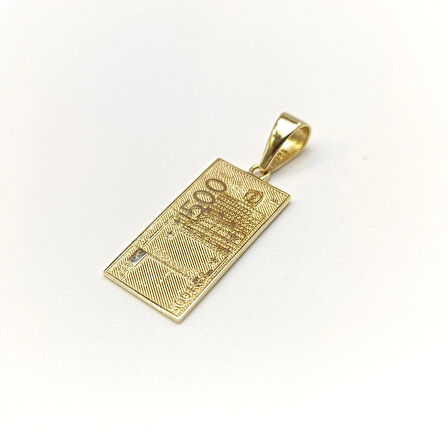 500 Euro Kolye 14 Ayar Altın HD VİDEOLU