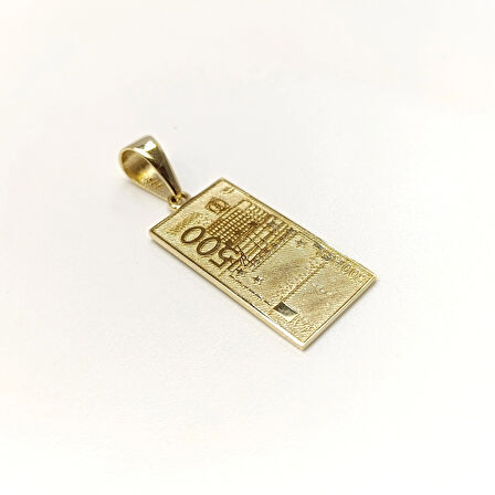 500 Euro Kolye 14 Ayar Altın HD VİDEOLU