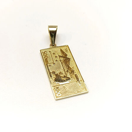 500 Euro Kolye 14 Ayar Altın HD VİDEOLU