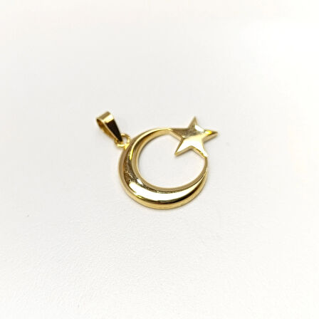 Ay Yıldız Kolye 14 Ayar Altın HD VİDEOLU