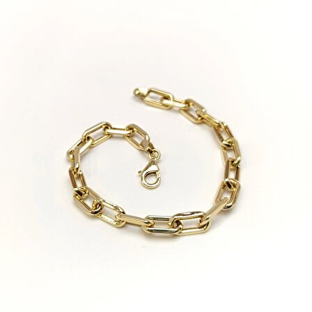 Piramit Ataç Zincir Bileklik Künye 14 Ayar Altın HD VİDEOLU