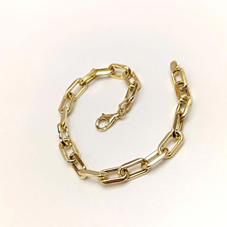 Piramit Ataç Zincir Bileklik Künye 14 Ayar Altın HD VİDEOLU