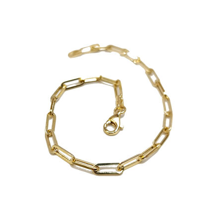 3.2mm Ataç Zincir Bileklik Künye 14 Ayar Altın HD VİDEOLU