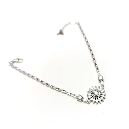 Pırlanta Baget Taşlı Güneş Bileklik 14 Ayar Altın HD VİDEOLU