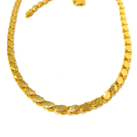 55cm 5.6mm Pullu Arpa Zincir Kolye 14 Ayar Altın 4K VİDEOLU