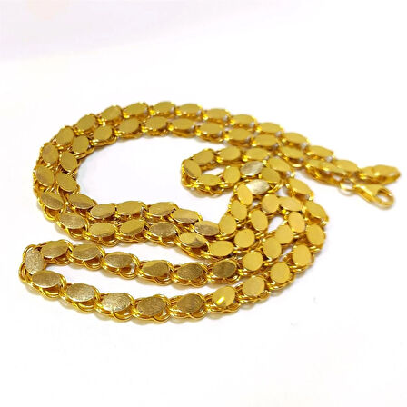 55cm 5.6mm Pullu Arpa Zincir Kolye 14 Ayar Altın 4K VİDEOLU