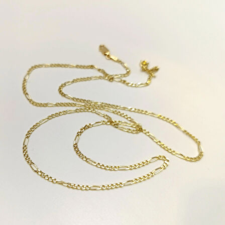 65cm 2.1mm Figaro Zincir 14 Ayar Altın HD VİDEOLU