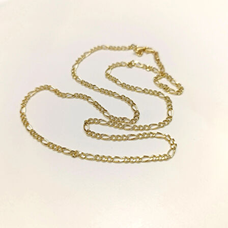 60cm 3.1mm Figaro Zincir 14 Ayar Altın HD VİDEOLU