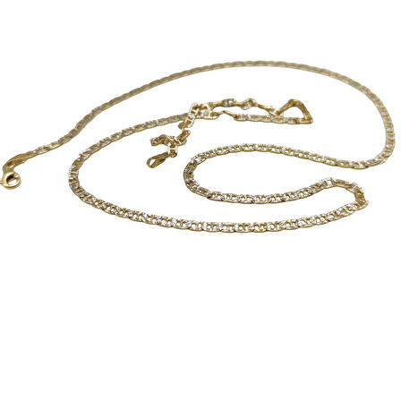 57cm 2.9mm İtalyan Yassı Zincir 14 Ayar Altın HD VİDEOLU