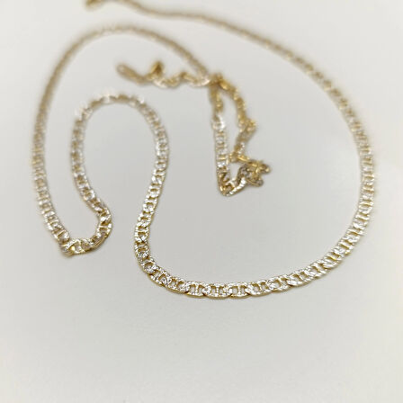 57cm 2.9mm İtalyan Yassı Zincir 14 Ayar Altın HD VİDEOLU