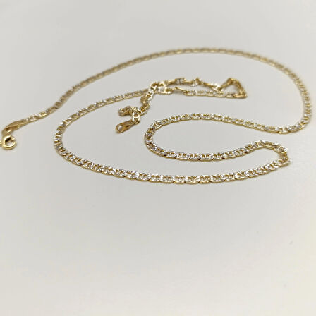 57cm 2.9mm İtalyan Yassı Zincir 14 Ayar Altın HD VİDEOLU