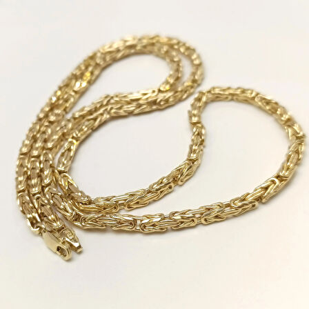 65cm 3,7mm Kral Zincir 14 Ayar Altın HD VİDEOLU