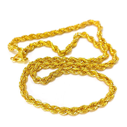 70cm 3.8mm Halat Zincir 14 Ayar Altın 4K VİDEOLU