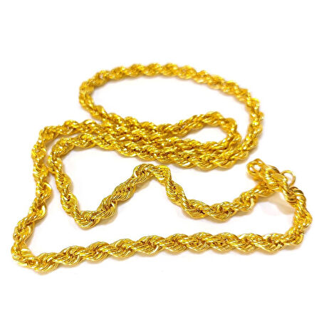 70cm 3.8mm Halat Zincir 14 Ayar Altın 4K VİDEOLU