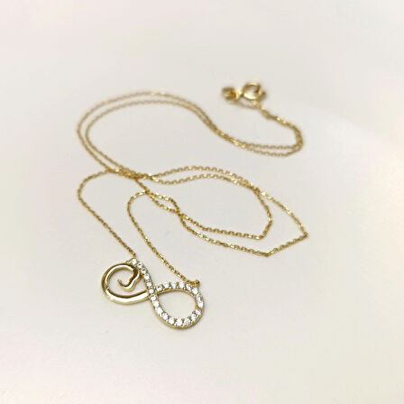 Sonsuzluk Kolye 14 Ayar Altın HD VİDEOLU