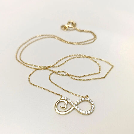 Sonsuzluk Kolye 14 Ayar Altın HD VİDEOLU